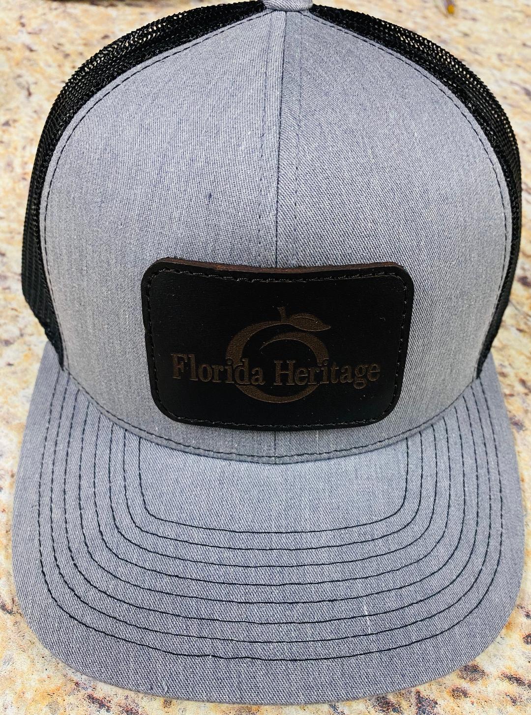 Florida Heritage Black Leather Patch Hat