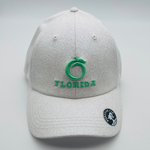 Ladies Ponytail Hat White/White Mint logo