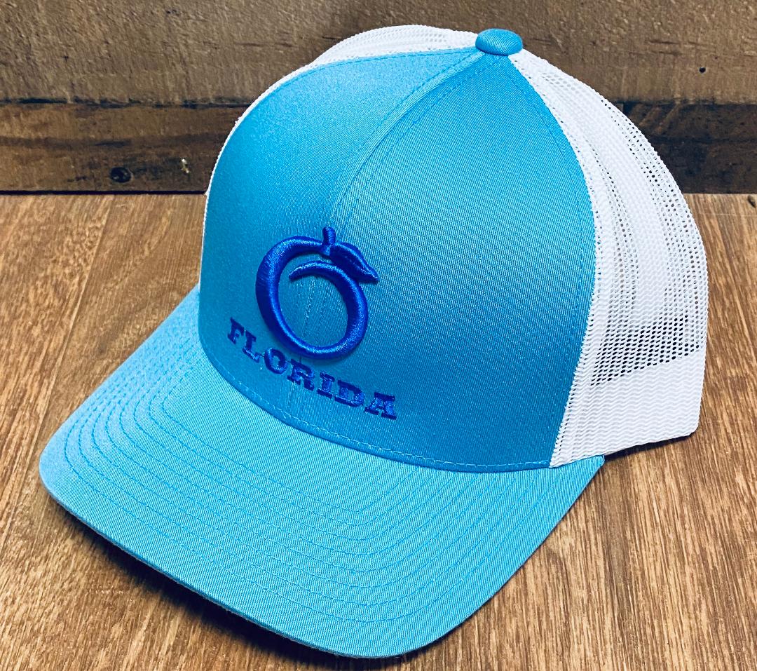 The Ridge Trucker Columbia Blue/White Royal logo