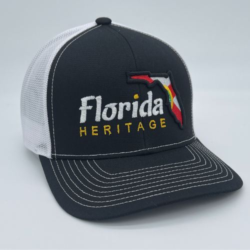 Florida Heritage Florida flag Black/White hat