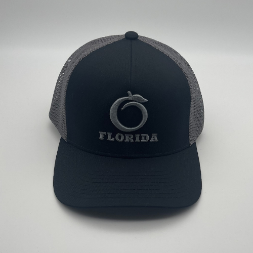 The Ridge Trucker Black/Silver Silver logo