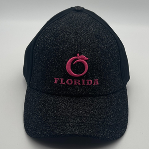 Ladies Ponytail Hat Black/Black Rose logo