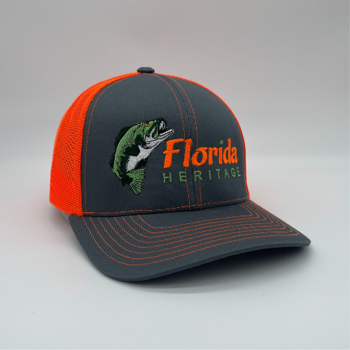 Florida Heritage Bass Charcoal/Neon Orange
