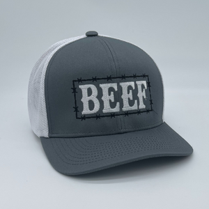 Florida Heritage BEEF Charcoal/White hat