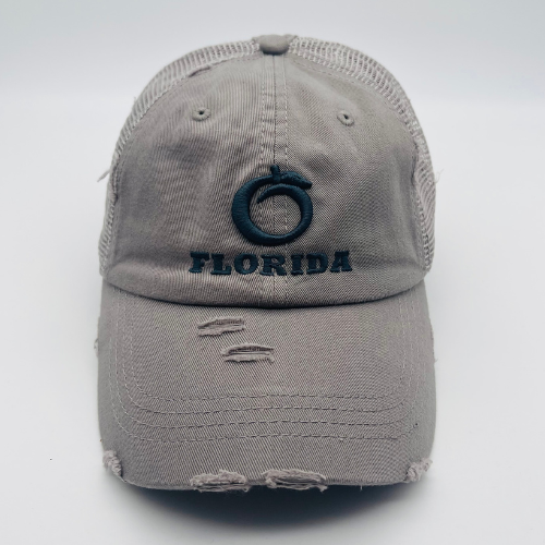 Ladies Ponytail Hat Grey-Charcoal logo